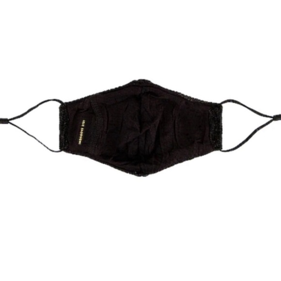 LELE SADOUGHI • Black Lurex Silver Luxury Face Mask - Picture 4 of 5